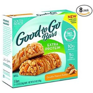 Beach Diet Good To Go Bars, Extra Protein, Double Peanut Butter, 1.34 Ounce, 5 Count (Pack of 8)
