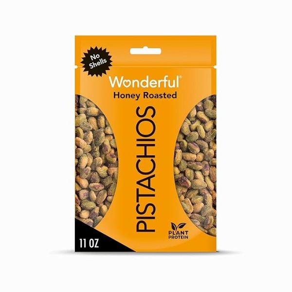 Wonderful Pistachios No Shells Honey Roasted, 11 Oz