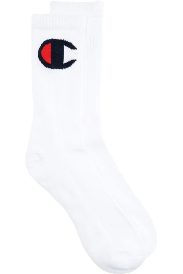 - Big C Logo Crew Socks - White