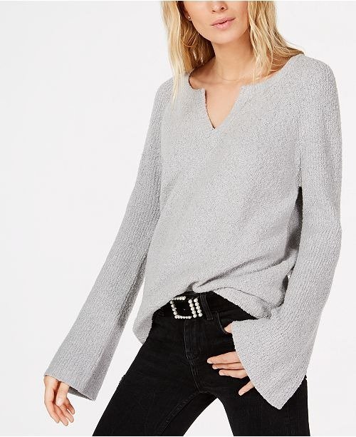 I.N.C. Textured Bell-Sleeve Sweater, Created for Macy's