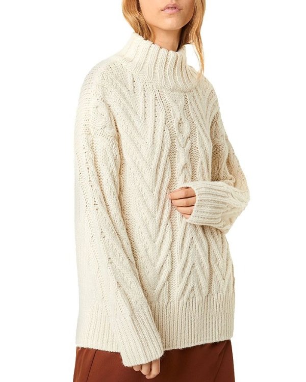 Nissa Chunky Cable-Knit Sweater
