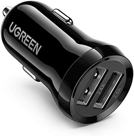 Car Charger Dual Port USB with 24W/4.8A Output