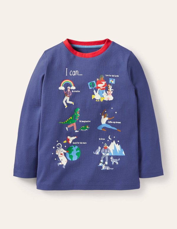 I Can T-shirt - Starboard Blue Brilliant Boys | Boden US