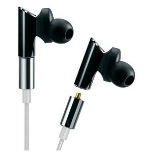 Onkyo IE-CTI300(S) In-Ear Headphones with Control Talk for iOS Devices with Hi-Fi Cable - Black/Silver