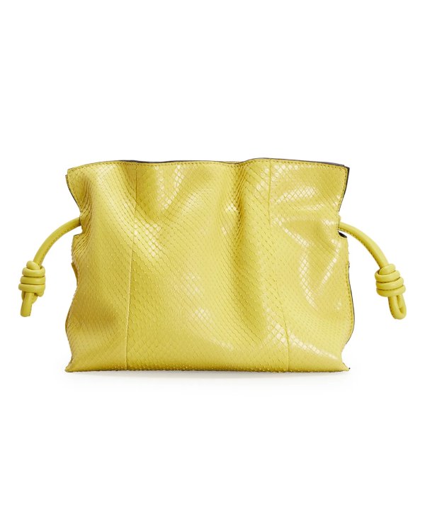 Flamenco Mini Shiny Snakeskin Clutch Bag