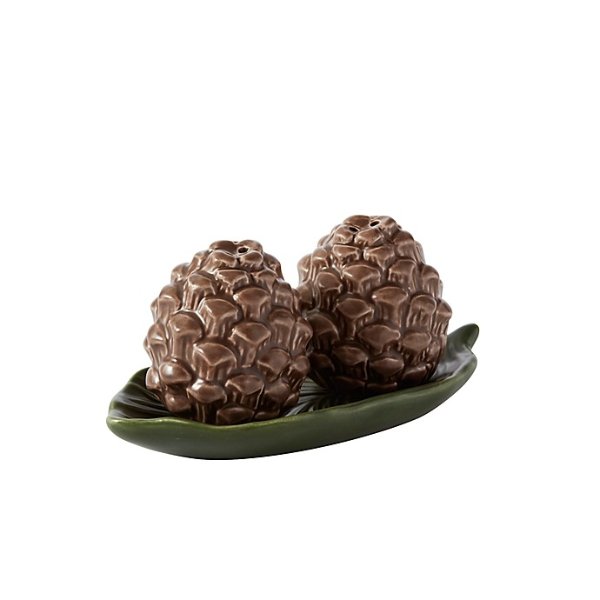 Bee & Willow™ Pine Cone Salt and Pepper Shaker Set with Tray | Bed Bath & Beyond