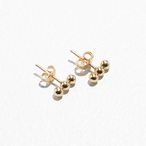 Trio Ball Stud Earrings - Gold - Earrings - & Other Stories US