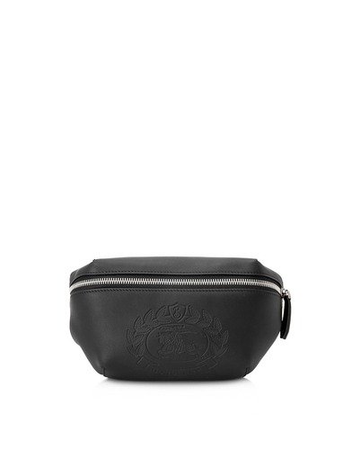 Smooth Leather Crest Medium Belt Bag