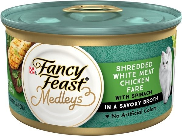 Medleys Shredded White Meat Chicken Fare Canned Cat Food