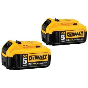 DEWALT DCB205 20V MAX XR 5.0Ah Lithium Ion Battery-Pack (2 Pack)