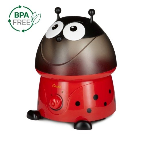 Ultrasonic Cool Mist Humidifier for kids,with FREE BONUS Filter, Ladybug