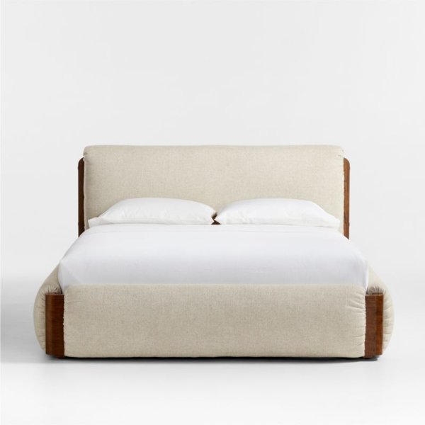 Shinola Runwell Queen Upholstered Bed + Reviews | Crate & Barrel