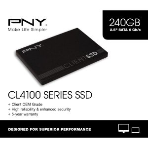PNY 240GB CL4111 Client SSD Internal Memory 2.5-Inch SATA III 6Gbps SSD7CL4111-240-RB