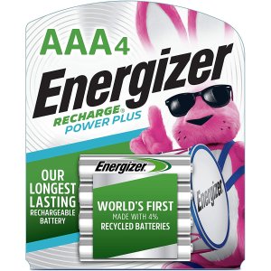 Energizer Rechargeable AAA Batteries, 800 mAh, 4 count