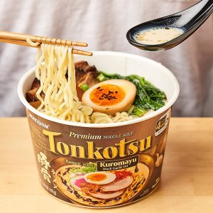 Nongshim Tonkotsu Ramen with Kuromayu Noodle Big Bowl, 3.56 Ounce (Pack Of 6)