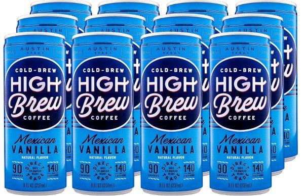 High Brew 香草口味冷萃咖啡 8oz 12罐