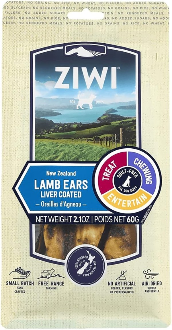 ZIWI Dog Chews & Treats – All Natural, Air-Dried, Single Protein, Grain-free, High-Value Treat, Snack, Reward