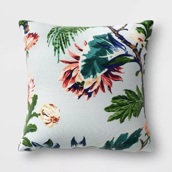 Floral Outdoor Throw Pillow Blue - Threshold&#8482;
