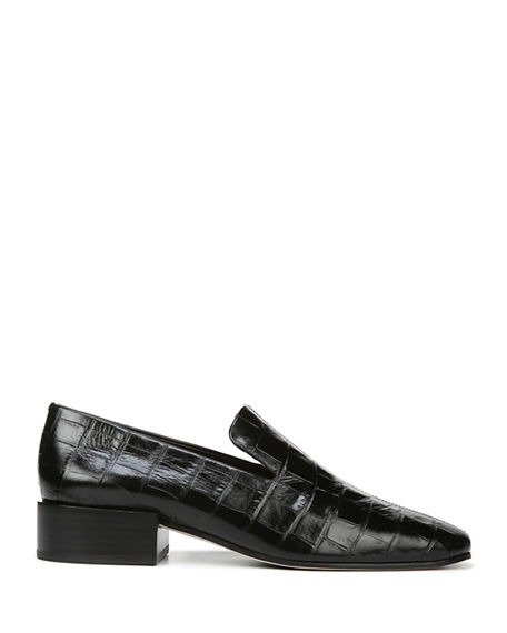 Baudelaire Mock Croc Leather Loafers