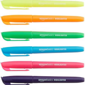 AmazonBasics Chisel Tip Highlighters - Pack of 24