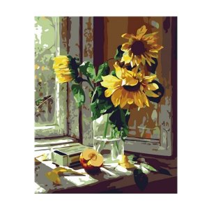 Colour Talk DIY Oil Painting, Paint by Number Kits - Warm Sunflower 16x20 Inch