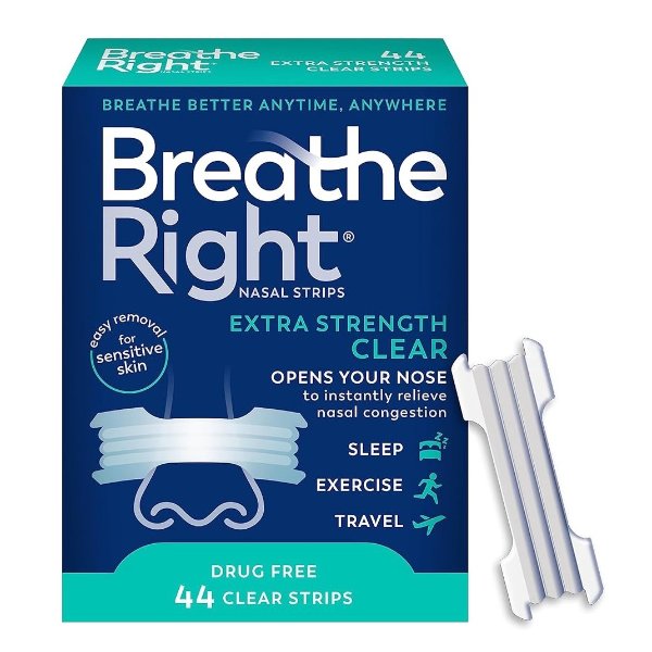 Breathe Right 成人防打呼通气鼻贴 44贴 改善打呼鼻塞
