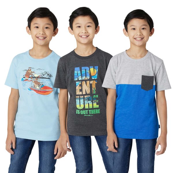 Bauer Youth 3-pack Tee, Blue