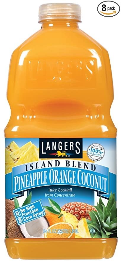 Island Blend Juice Cocktail, Pineapple Orange Coconut, 64 Fluid Ounce (Pack Of 8)