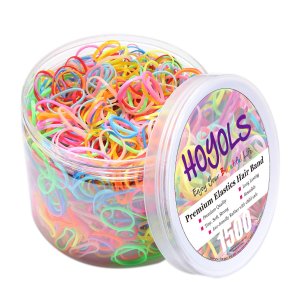 HOYOLS Kids Hair Rubber Bands 1500 Piece Pack