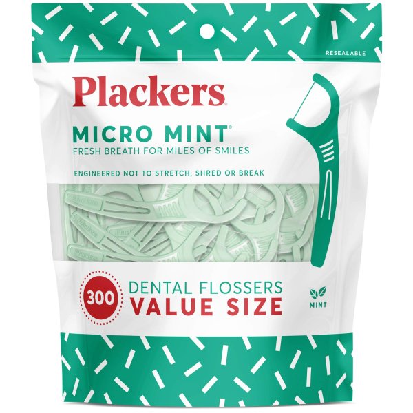 Micro mint dental floss picks, 300 count