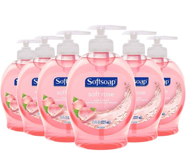 Liquid Hand Soap Soft Rose Pack of 6