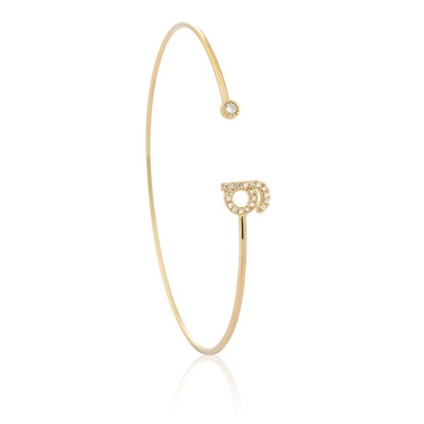 Initial 'G' bangle in gold