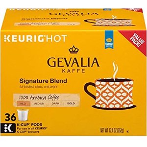 闪购：Gevalia 招牌中度烘焙咖啡 K-cup胶囊咖啡 36粒