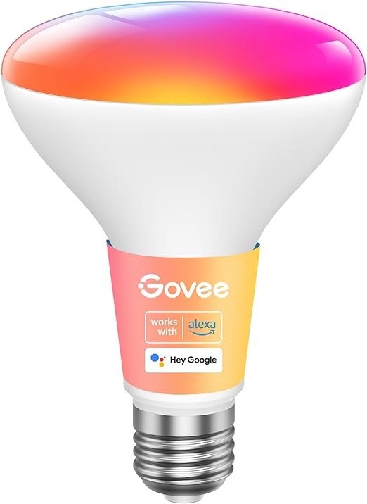 Smart Light Bulbs, 1200 Lumens Dimmable BR30 Bulbs, RGBWW Color Changing Light Bulbs, WiFi & Bluetooth LED Bulbs, 16 Million Colors, Music Sync, Compatible with Alexa, Google Assistant, 1 Pack