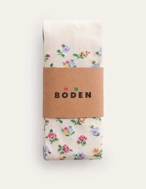 Patterned Tights - Pink Apples | Boden US