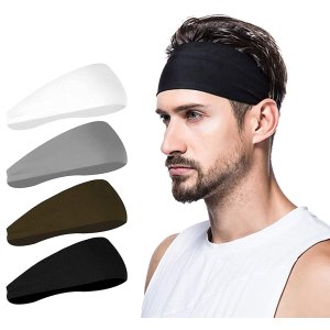 $8.48 男性纯色发带-4只装