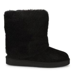 UGG Shearling-Trimmed Suede Booties @ Saks Off 5th