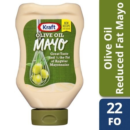 Kraft Mayo Reduced Fat Mayonnaise with Olive Oil, 22 fl oz Bottle
