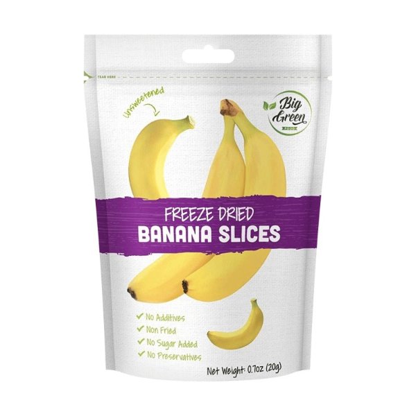 BIG GREEN Freeze Dried Banana Slices 20g