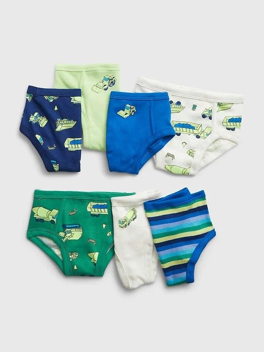Toddler 100% Organic Cotton Construction Briefs (7-Pack)