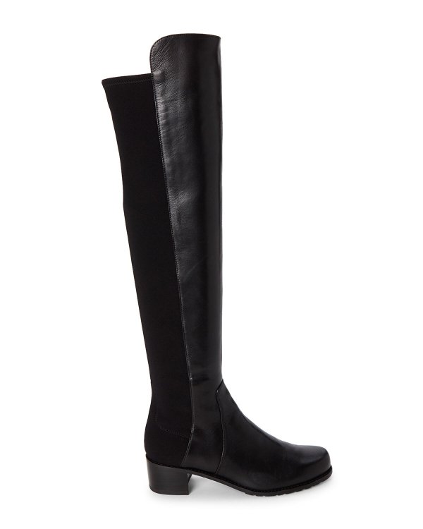 Black Reserve Over-the-Knee Leather Boots