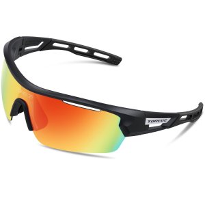 Torege Polarized Sports Sunglasses With 4 Interchangeable Lenes