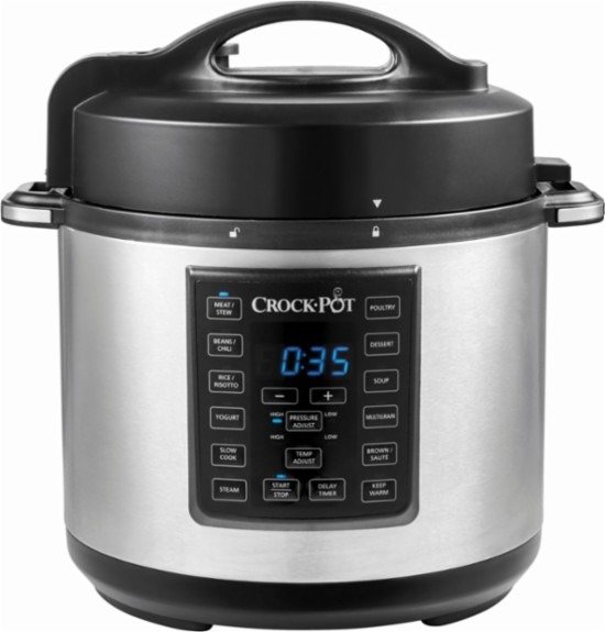 Crock-Pot - Express Crock 6-Quart Pressure Cooker - Stainless Steel