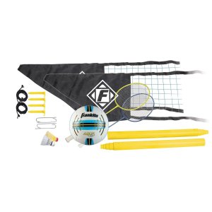 Franklin Sports Quik-Set Volleyball/Badminton Combo Kit