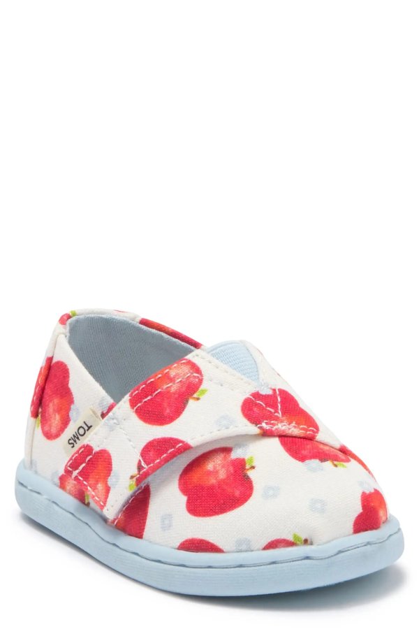 x Once Upon A Farm Alpargata Apple Print Slip-On Sneaker(Baby & Toddler)