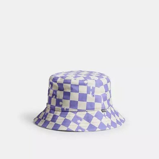 Checkerboard Print Bucket Hat