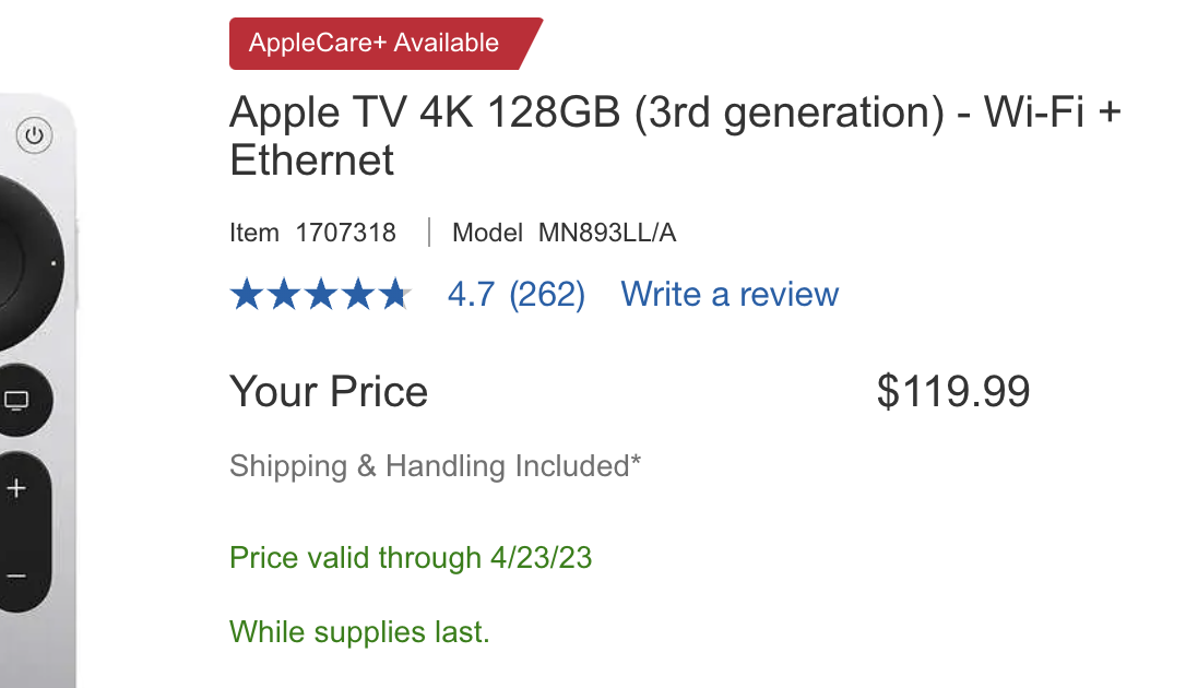 Apple TV 4K 128GB (Gen 3rd)
