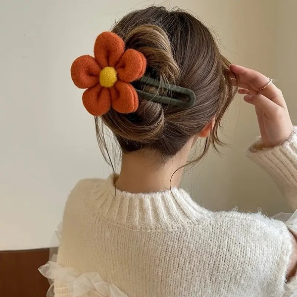 Plush Flowers Hairpin Flower Hairpin Hairpin Clip For Women Wedding Hair Clip For Women Hair Pin Gift For Her - Beauty & Personal Care - Temu