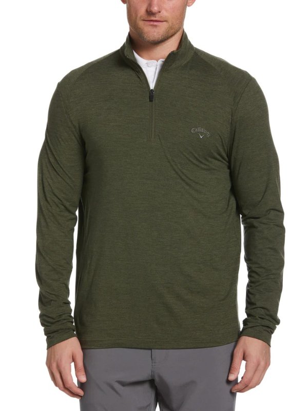 Mens Lux Touch Printed 1/4 Zip Golf Pullover