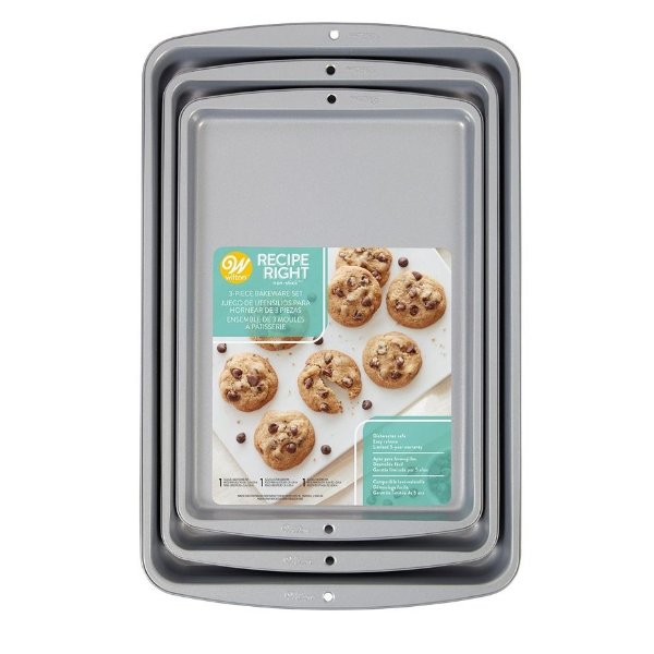 Recipe Right Nonstick Cookie Sheets, Set of 3
